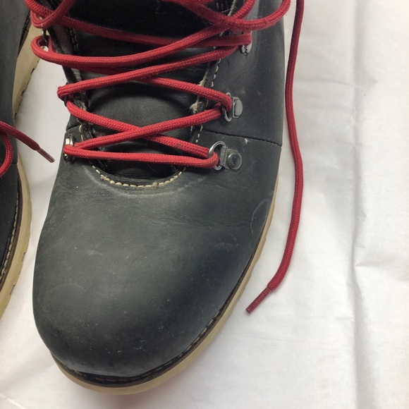 L.L. Bean Shoes Men 13M black Leather Boots Ankle Lace Up waterproof main image 11